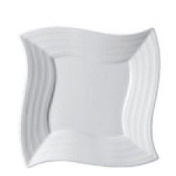 PLATO POSTRE PORCELANA VIENTO CUADRADO 20 CM **-