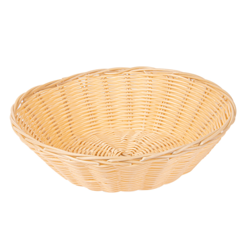 CESTA PANERA REDONDA RATTAN 25X7 cm *