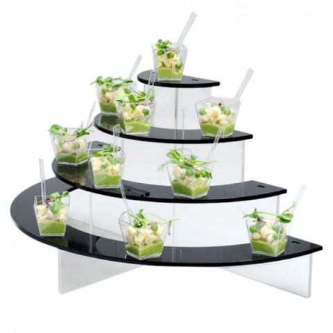 FOOD DISPLAY 4 NIVELES ACRILICO 55X25X41 CM(I)