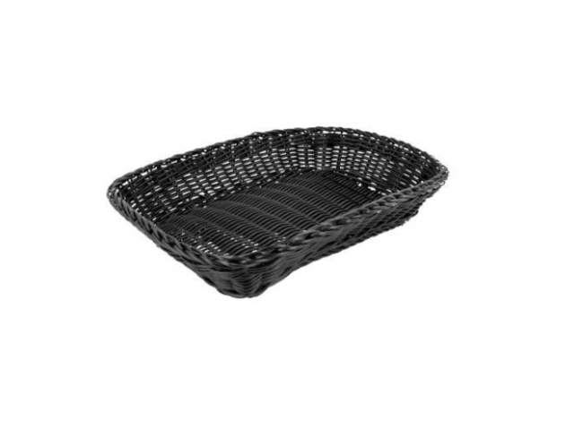 CESTA PANERA RATTAN NEGRO 30x22x7 cm  *-