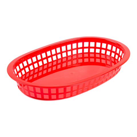 CESTA 28x17,5x4 CM ROJO PP PACK DE 12 UNIDADES* 