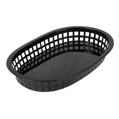 CESTA 28x17,5x4 CM NEGRO PP PACK DE 12 UNIDADES *