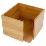 DISPENSADOR DE SERVILLETAS BAMBU NATURAL 20X20 *