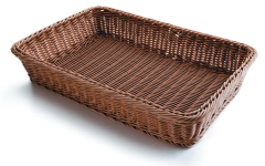 CESTA RATTAN C/TAPA POLICARBONATO MARRON 