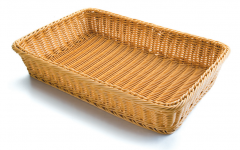 CESTA RATTAN C/TAPA POLICARBONATO MARRON 