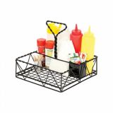 CESTA CADDY CUADRADA NEGRO METAL*-