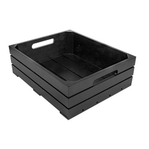 CAJA MADERA GN 1/2 H10 COLOR NEGRO *