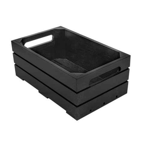 CAJA MADERA GN 1/4 H10 COLOR NEGRO*