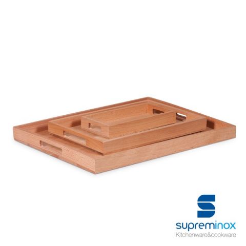 CAJA MADERA BANDEJA 40X30 H 4,5 *