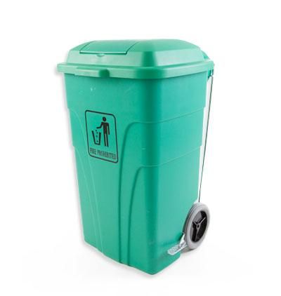 CONTENEDOR 120 LTS VERDE, PEDAL Y RUEDAS*-