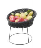 CESTA DE PAN REDONDEADA NEGRO ø370x(H)120