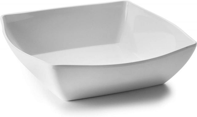 BOWL DE MELAMINA CUADRADO BLANCO 33 x 33 x 9 cm *-