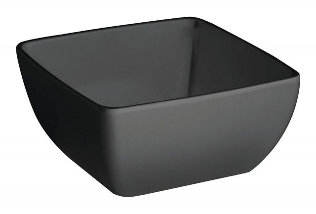 BOWL DE MELAMINA CUADRADO NEGRO 19 x 19 x 9 cm **-