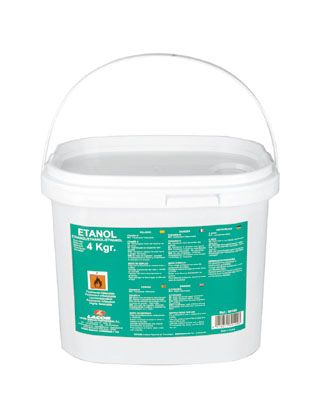 GEL COMBUSTIBLE ETANOL PARA QUEMAR 4 KG *-