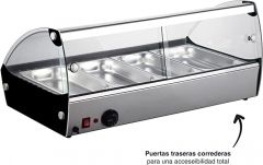 VITRINA DE CALOR 4 BANDEJAS DE 1/3 -