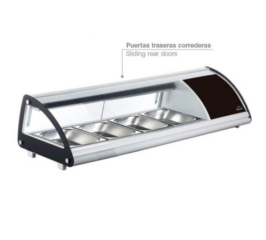 VITRINA REFRIGERADA SOBREMESA 4 BANDEJAS, LUZ LED-