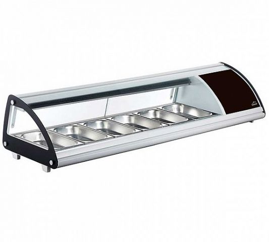 VITRINA REFRIGERADA SOBREMESA 6 BANDEJAS, LUZ LED-