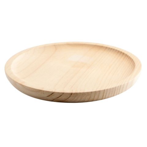 PLATO PARA PULPO DE MADERA  24 cm *-