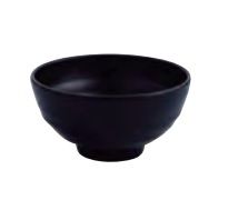 BOWL DE MELAMINA REDONDO NEGRO MATE 16 cm *-