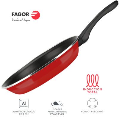 SARTEN PARA APARTAMENTOS FAGOR 20 cm ROJO-